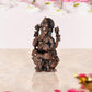 Copper Lord Ganesha Ganpati Idol Vinayak Religious Statue Copper Murti Multicolor (Height 2.75 Inch)