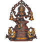 Brass Goddess Saraswati Sitting On Swan Devi of Study Maa Saraswati for Home Decor Office Mandir Pooja (Height: 8 Inch)