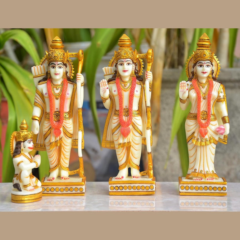 Marble Dust Ram Darbar Statue (Height : 10 Inches)