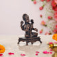 Copper Lakshmi Seated on Pedestal Laxmi Statue Idol Murti for Home Temple Office Mandir Pooja Decor, (Height: 2.5 Inch)