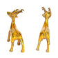 Brass Standing Deer Idol Showpiece for Home Office Table Gift Decorative Showpiece Golden Height 4.5 Inches Pack of 1