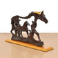Resin Horse with Baby Horse showpiece (Height 8.5 Inch)