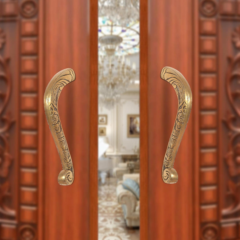 AONA Brass Main Door Pull Handle Pair (Pack of 2)