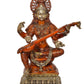 Brass Big Size Maa Goddess Saraswati Seated on Wooden PedestalI dol for Home Decor and Pooja (Height 30 Inch)