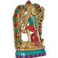 Brass Goddess Mahakali Kali MATA Idol Statues with Shivji, Home Decor Pooja Mandir (Height: 7 inch)