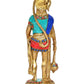 Brass Hanuman Standing with Gada Hanuman Idol - Hindu Deity Statue for Home Temple Office Decor (Height: 10 Inch)