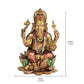 Cold Cast Handcrafted Lord Ganesha Ganesh Murti Sitting On Lotus in Resin, Height : 7 inch, Multicolor