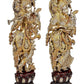 Brass Pair of Radha Krishna - Big Size - Brass Radha Krishna Kishan Murti Idol Statue Sculpture (29") (Big Radha Krishna) (Black)