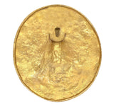 Plain brass back of Tirupati Balaji wall hanging plate, round disc shape