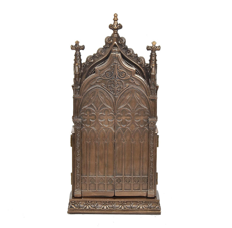 Resin Jesus Church Gate Statue for Home Desk Decor (Height: 8.5 Inches)