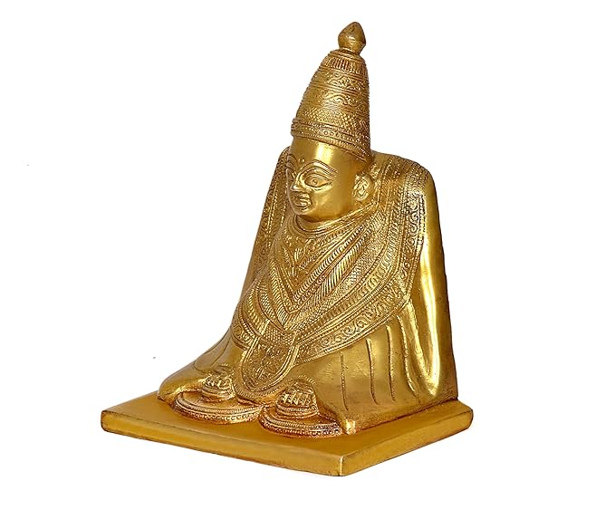 Brass Goddess Tulja Bhavani Idol Statues Home Decor,Height : 7" inches