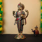 Dhanvantari Statue | Lord Brass Dhanwantri With Stone Work | God of Ayurveda | Hindu God of Medicine | Physician of the Gods & Doctors 16 inches