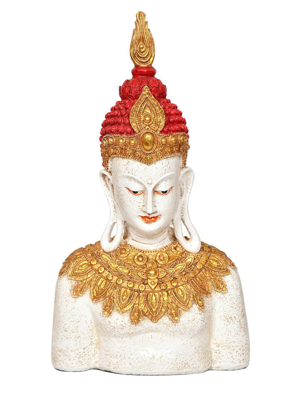 Resin Buddha Statue for Table Decor Living Room Home Decor and Office (Height: 13 Inch) Study Setting