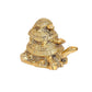 Brass Turtle Figurine - Elegant Home Decor | Vastu Symbol | Two Smaller Turtles Mounted on a Large Lurtle (Height 3 Inch)