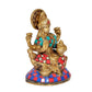 Brass Lakshmi Idol Laxmi Goddess Lakshmi Sitting Statue for The Puja Temple at Home Decor Office (Height: 5 Inch)