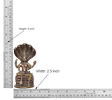 Resin Vishnu seated statue size: height 5 in, width 2.5 in
