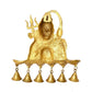 Brass Shiva Wall Hanging Lamp with Bells Diya Diwali Lamp Puja Deepak Deepam (Height 12 Inch)