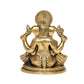 Brass Lord Ganesha Ganpati Idol Vinayak Religious Statue Brass Murti Gold Color (Height 5.5 Inch)