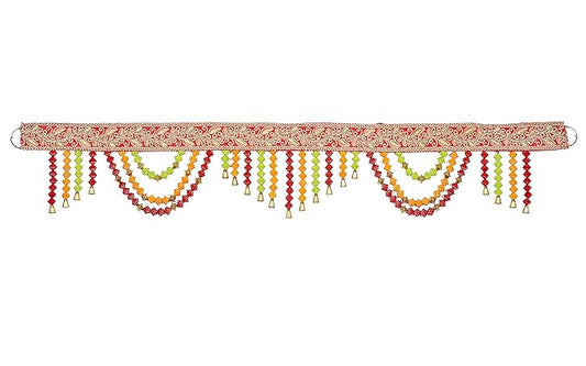 Traditional Handmade Hanging Bandanwar Toran - Diwali Decoration Item for Home Decor Wall Decor Length 39 inches