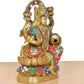 Brass Lakshmi Idol with Pot of Money (Height: 12.5 Inch)