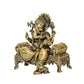 Brass Ganesha Brass Statue Idol for Home Decor Mandir | Height : 4 inch