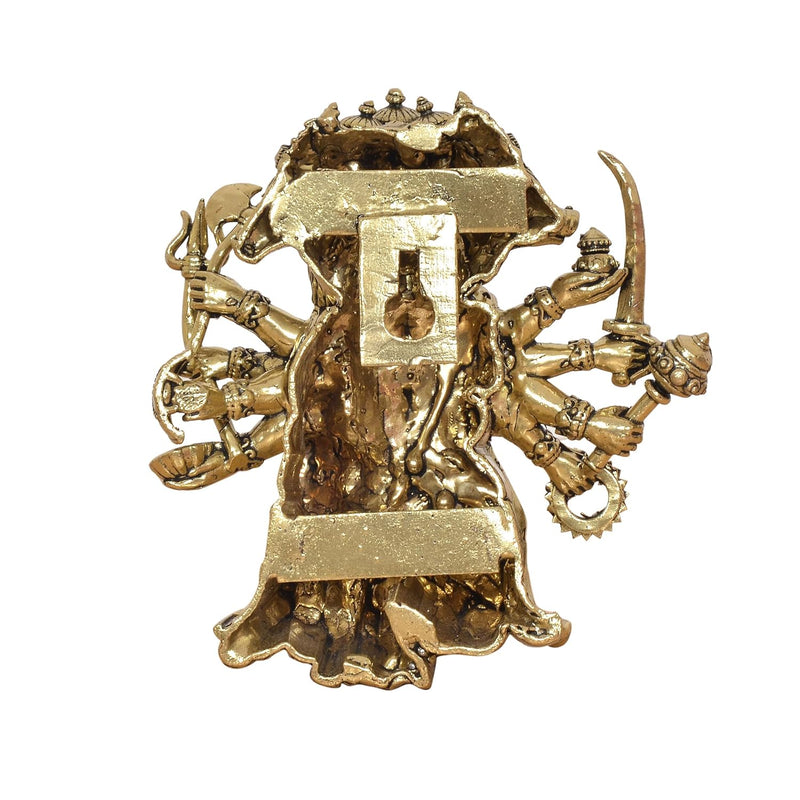 Bronze Panchmukhi Hanuman Idol | Wall Hanging | (Height: 4 Inch)