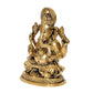 Brass Lord Ganesha Ganpati Idol Vinayak Religious Statue Brass Murti Gold Color (Height 5.5 Inch)