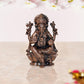 Copper Lord Ganesha Ganpati Idol Vinayak Religious Statue Copper Murti Multicolor (Height 2.75 Inch)