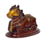 Brass Shiva Seated Nandi Statue Nandi Bull for Shiv Temple Showpiece Home Pooja (Height: 6 Inch)