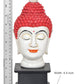 Resin Buddha Head Statue for Table Decor Living Room Home Decor and Office (Height: 12 Inch)