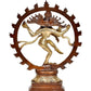 Brass Natraj Lord Shiva Dancing Natraj Brassl Idol Statues Multicolor Height: 9inch