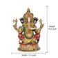 Brass Ganesh Statue - Handcrafted Lord Ganesha Idol for Home Decor and Pooja - Hindu God Ganapati Figurine (Height 14.5 Inch)