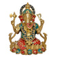 Brass Ganesha Ganpati Statue Idol Murti for Home Decor Mandir Pooja (Height : 9.5 inch)