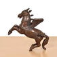 Brass Flying Horse with Wings – Majestic Decorative Showpiece (Height: 9 Inch)