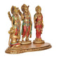 Resin Ram Darbar with Sita Lakshman Hanuman Multi Coloured Finish Statue, for Home Decor Pooja Mandir (Height 8 Inch)