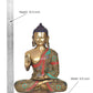 Brass Dhyan Mudra Buddha Statue - Handcrafted Spiritual Decor for Home Decor and Office Decor - Meditating Buddha Idol (Height 12.5 Inch)