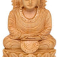 Buddha Statue Handmade Lord Buddha Sitting Posture in Lotus Fine Carved Wooden 6 Inch Sculpture