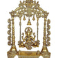 Brass Ganesha Swing Statue Idol with Bells for Home Decor | Height : 27 Inches | Weight : 17 KG (Golden)