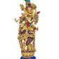 Brass Lord Krishna Idol Statue Sculpture for Home Office Temple Gift Showpiece, (Height 14 Inch)