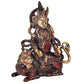 Brass Kubera on Lion God of Wealth Kuvera Kuber Kuberan Protector of The World Antique Statue Murti Statue (Height: 6 Inch)