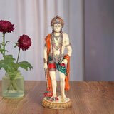 Lord Hanuman polyresin figurine, 10 inch tall, detailed crown and jewelry