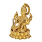 Laxmi Idol Brass Statue Murti Goddess Maha Laxmi Lakshmi Goddess Statue Lakshmi Idol for Home Puja Golden Brass (Height: 9 Inches)