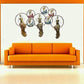 Metal Wall Decor/Wall Mounted Three Musiain Doll with LED Light, 48 inches X 30 inches X 3 inches