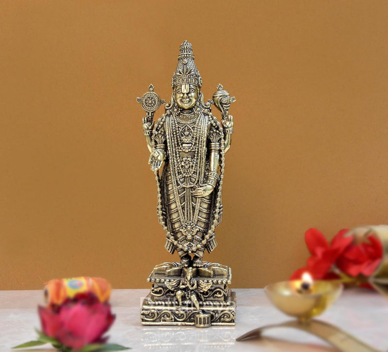 Bronze Lord Tirupati Bala Ji Figurine (Height 8 Inch)
