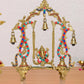 Brass Ganesha Playing On Swing Ganesha Jhula Decorative Showpiece Multicolour for Home Decor Mandir Pooja Temple (Height 14 Inch)