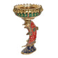 Brass Urli Bowl On The Fish Ethnic Design Urli Pot for Home Decor Floating Flowers Candle Lamps Temple Room Traditional and Diwali Decoration Gift (Height: 11 Inch)