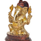 Brass Lord Ganesha Idol Ganesh Statue Decorative Sculpture for Home Decor Office Mandir Pooja Showpiece (Height 10 Inch)