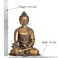 Brass Dhyan Mudra Buddha Statue - Handcrafted Spiritual Decor for Home Decor and Office Decor - Meditating Buddha Idol (Height 13.5 Inch)