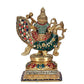 Brass Goddess Saraswati Sitting On Swan Devi of Study Maa Saraswati Height 11.5 Inch