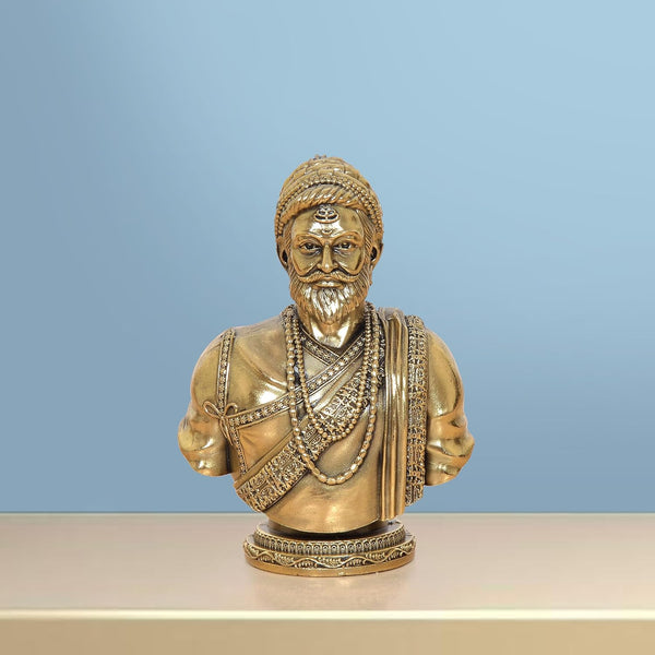 Superfine Brass Chhatrapati Shivaji Maharaj Statue (Height 4 Inch)